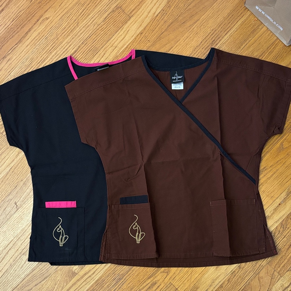 Baby Phat Brown and Black V-Neck Top